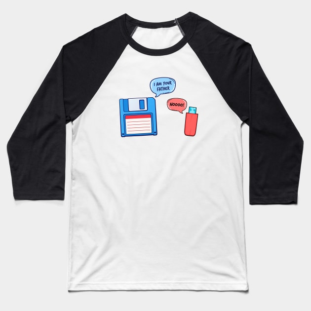 Usb Floppy Disk I Am Your Father Baseball T-Shirt by Asaadi